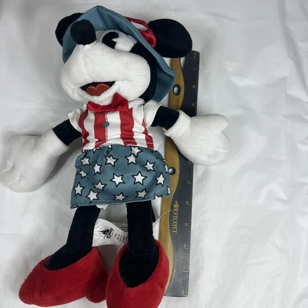 Disney Parks Minnie‎ Mouse Americana USA Patriotic Plush 13